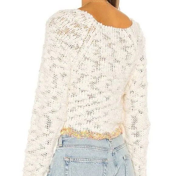 Free People West Palm Beach Sweater Slouchy Oversized Knit Ivory Sm Md & Lg NWT - Picture 2 of 14